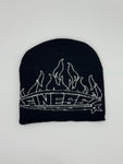 S-star flames beanie black/white logo